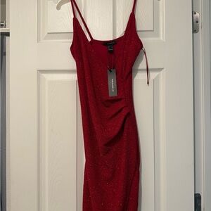 Revamped Red Spaghetti Strap Bodycon Mini Dress
